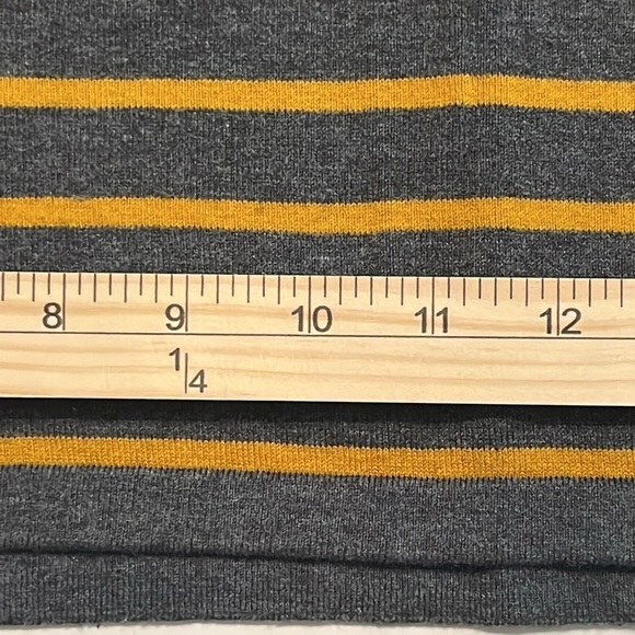J. McLaughlin Women's Gray/Yellow/Navy Long Sleeve Striped Sweater Size M - Picture 6 of 10